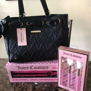 SOLD!! JC purse, straightener & makeup brush set